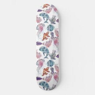 Underwater Watercolor Composition Series Design 2 Skateboard