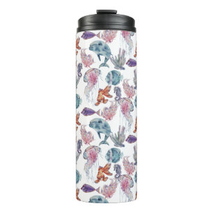 Underwater Watercolor Composition Series Design 2 Thermal Tumbler