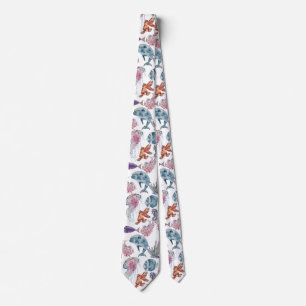 Underwater Watercolor Composition Series Design 2 Tie