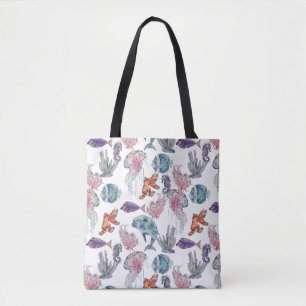 Underwater Watercolor Composition Series Design 2 Tote Bag