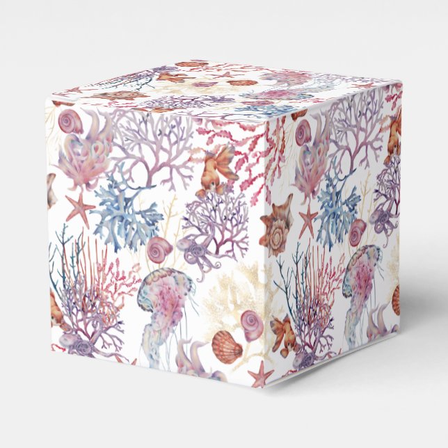 Underwater Watercolor Composition Series Design 3 Favour Box (Front Side)