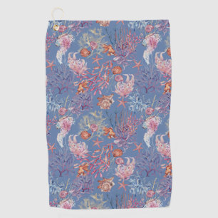 Underwater Watercolor Composition Series Design 3 Golf Towel