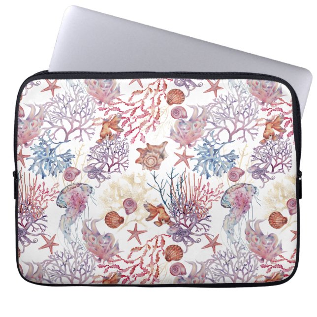 Underwater Watercolor Composition Series Design 3  Laptop Sleeve (Front)