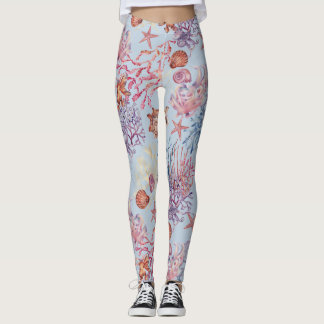 Underwater Watercolor Composition Series Design 3 Leggings