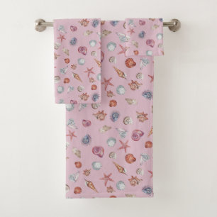 Underwater Watercolor Composition Series Design 4 Bath Towel Set