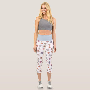 Underwater Watercolor Composition Series Design 4 Capri Leggings