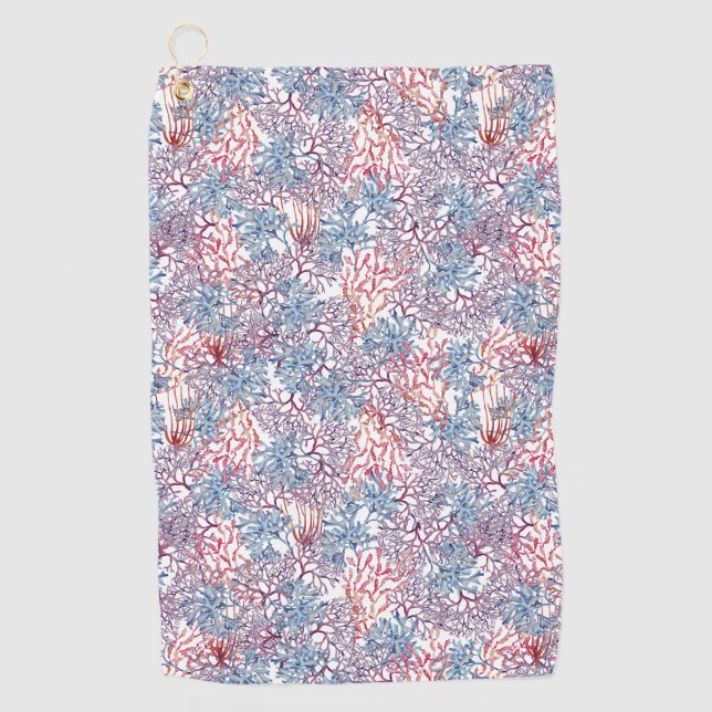 Underwater Watercolor Composition Series Design 5  Golf Towel (Front)