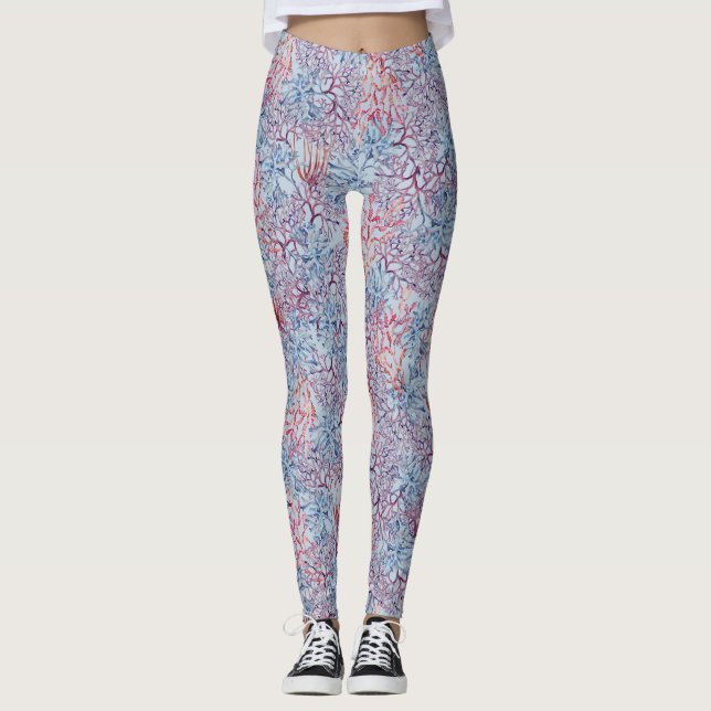 Underwater Watercolor Composition Series Design 5 Leggings (Front)