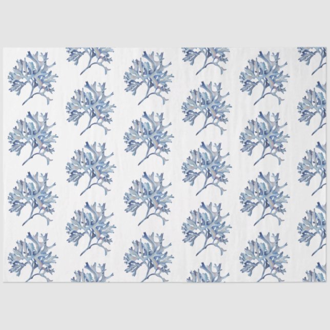 Underwater Watercolor SeaShell Series Design 32 Tissue Paper (Front)