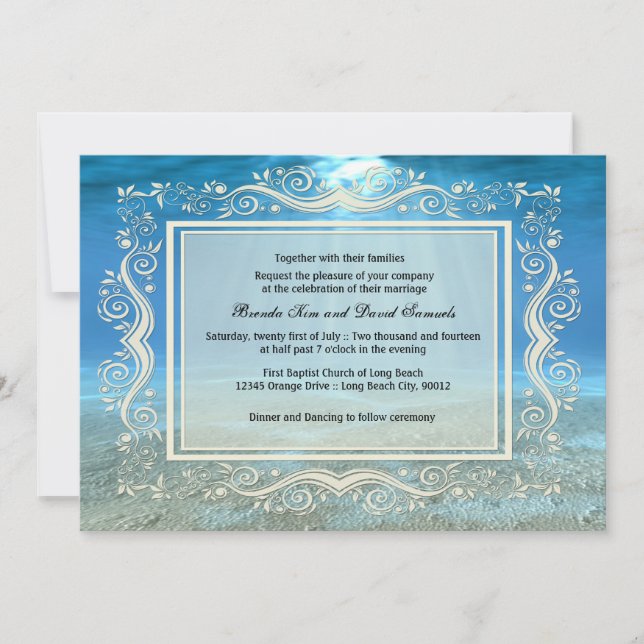 Underwater Wedding Invitation (Front)