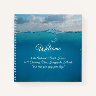 Underwater Welcome Beach House Rental Notebook