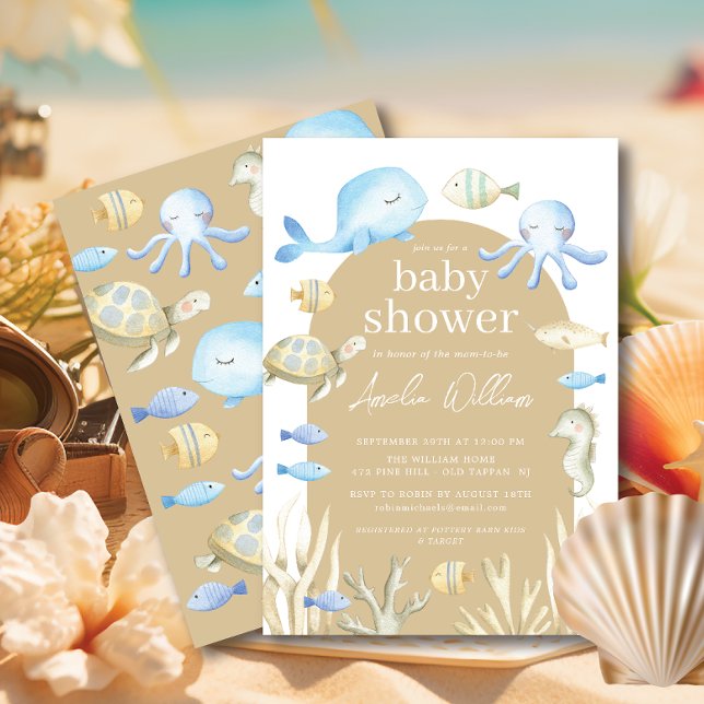Underwater Whimsy Baby Shower Invitation (Creator Uploaded)