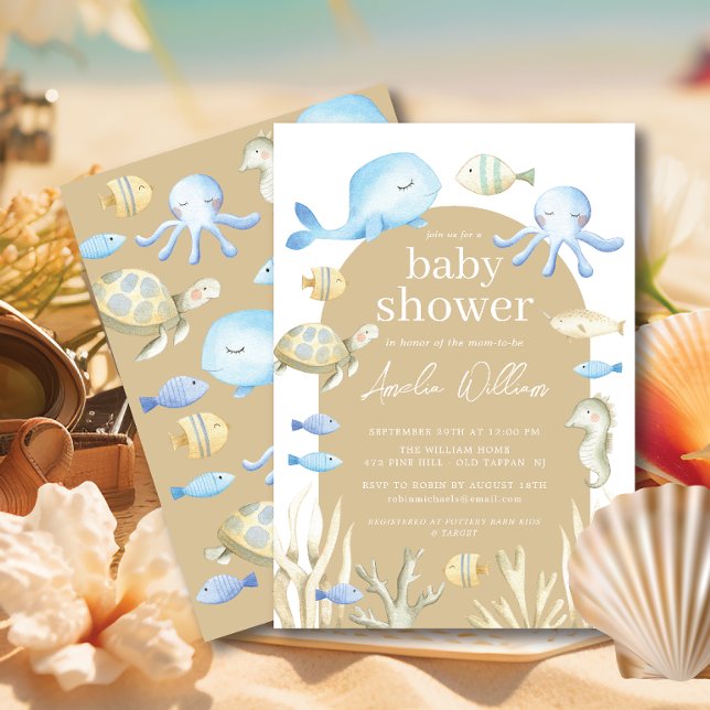 Underwater Whimsy Baby Shower Invitation (Creator Uploaded)