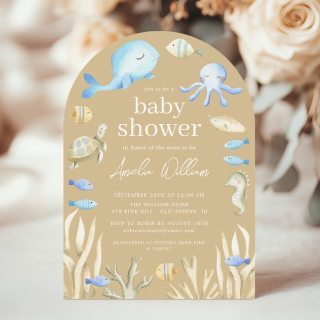 Underwater Whimsy Baby Shower Invitation (Creator Uploaded)