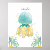 Underwater Whimsy Jellyfish Customisable