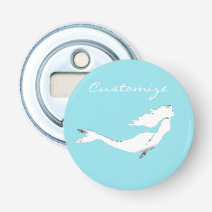 Underwater White Mermaid Swimming Thunder_Cove Bottle Opener