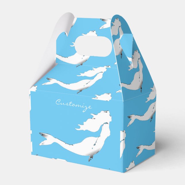 Underwater White Mermaid Swimming Thunder_Cove Favour Box (Front Side)