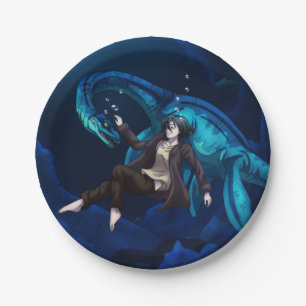 Underwater with a Plesiosaurus Paper Plate