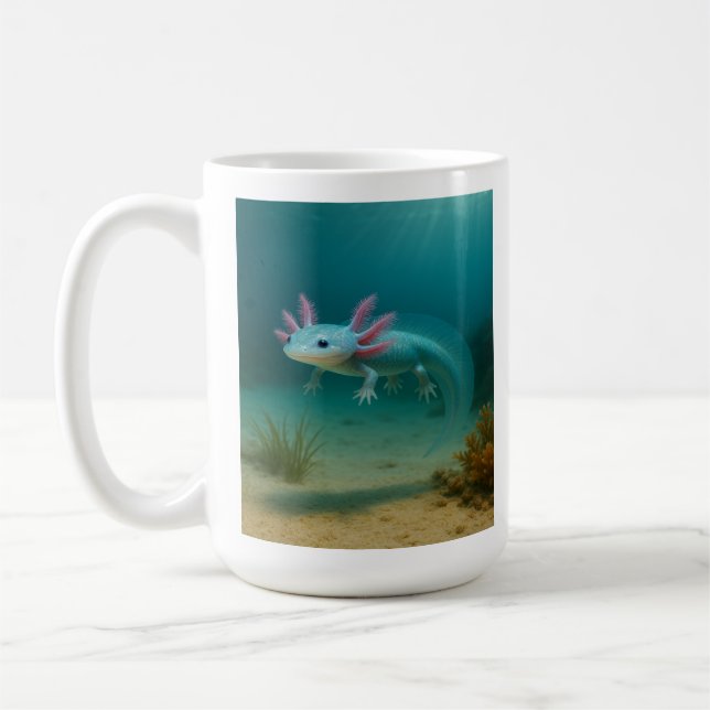 Underwater Wonder: The Axolotl Coffee Mug (Left)