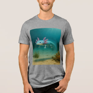 Underwater Wonder: The Axolotl Tri-Blend Shirt