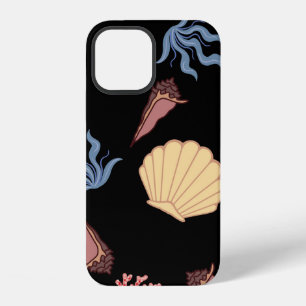 Underwater world seamless pattern in vintage. anim iPhone 12 case