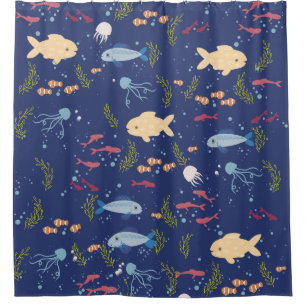 Underwater world shower curtain