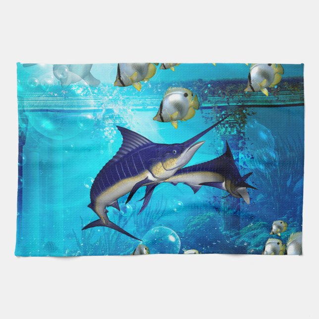 Underwater world tea towel (Horizontal)