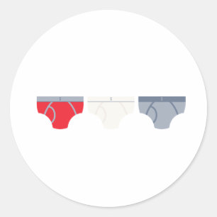 Underwear Classic Round Sticker