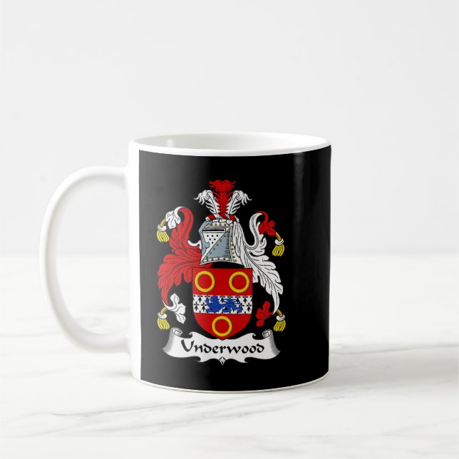 Underwood Coat of Arms  Family Crest  Coffee Mug (Left)