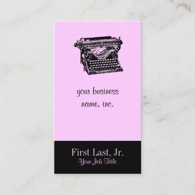 Underwood Typewriter Writer Business Card (Front)