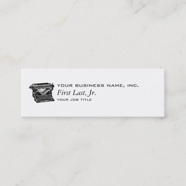 Underwood Typewriter Writer Mini Business Card (Front)