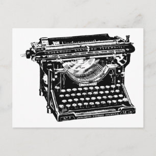 Underwood Typewriter Writer Postcard