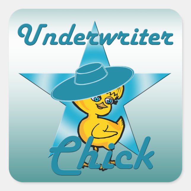 Underwriter Chick #7 Square Sticker (Front)
