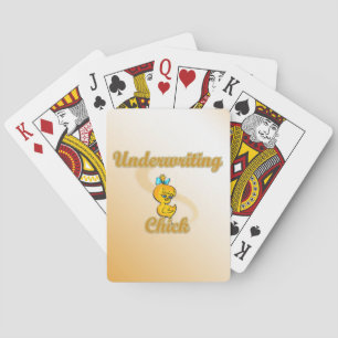 Underwriting Chick Playing Cards