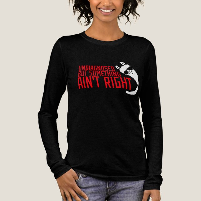 Undiagnosed But Something Ain't Right Llama Cool Tri-Blend Shirt (Front)