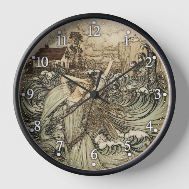Undine - Arthur Rackham Clock (Front)