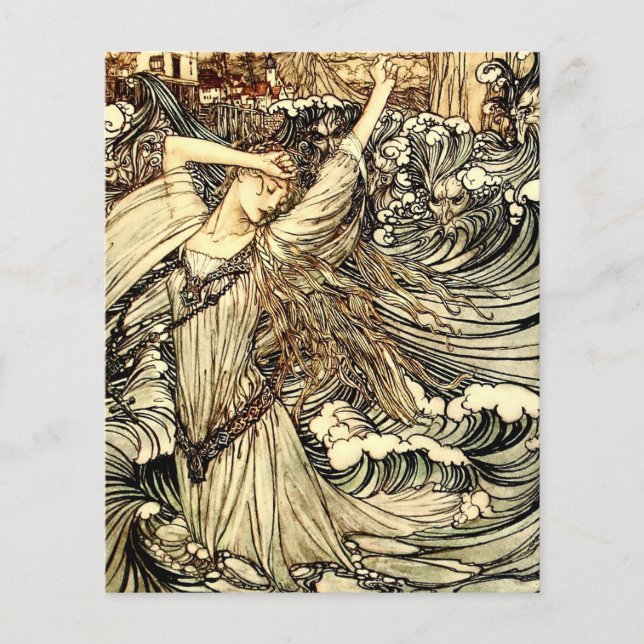 “Undine in the Waves” by Arthur Rackham (Front)