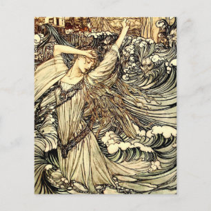“Undine in the Waves” by Arthur Rackham