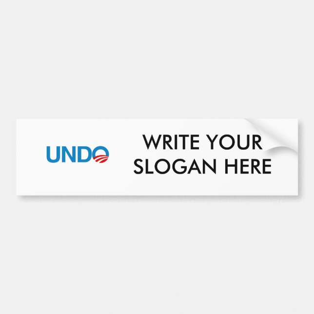 UNDO BUMPER STICKER (Front)