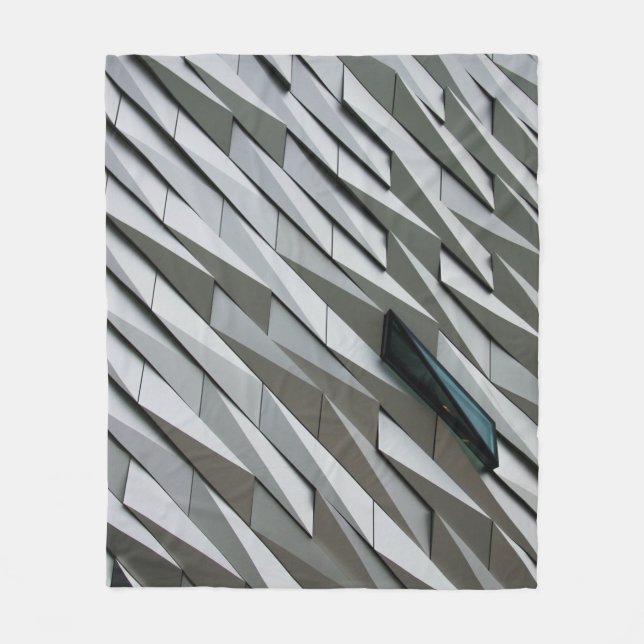 Undulating abstract shapes on a building facade at fleece blanket (Front)