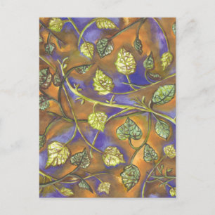 undulating leaves postcard