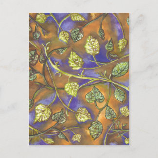 undulating leaves postcard