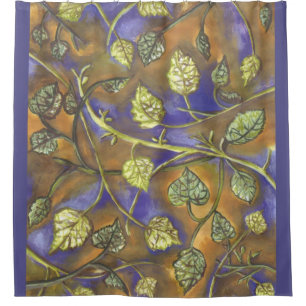 undulating leaves shower curtain