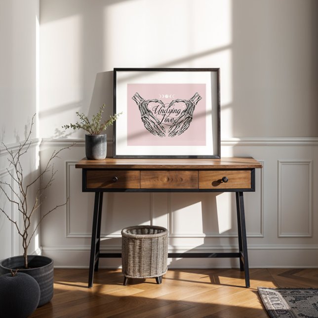 Undying Love Gothic Goth Skeleton Hands Heart Poster (Undying Love Gothic Goth Skeleton Hands Heart Poster)