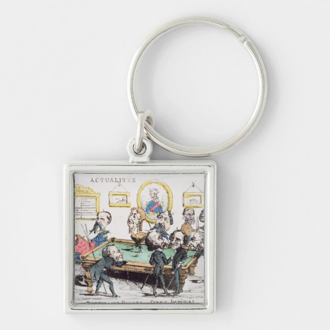Une Partie de Billard au Cercle Imperial' Key Ring (Front)