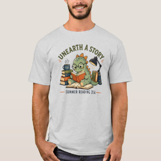 Unearth A Story Cute Dinosaur Journal Decor T-Shirt