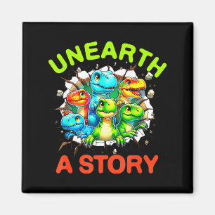 Unearth a story dinosaur library summer reading magnet