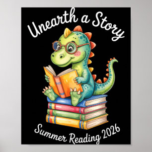 Unearth a Story Summer Reading 2026 Book Lovers Poster
