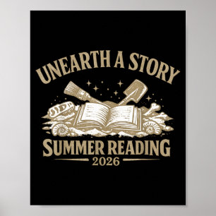Unearth a story summer reading 2026 library design poster