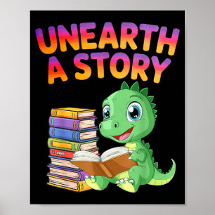 Unearth a Story Summer Reading 2026 Men Women Kids Poster